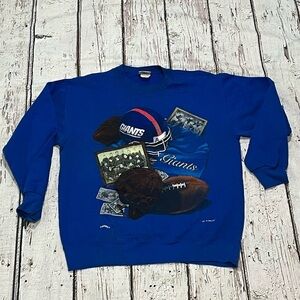 Vintage 1980s New York Giants NFL Football 80s Crewneck Nutmeg Mills Sweatshirt
